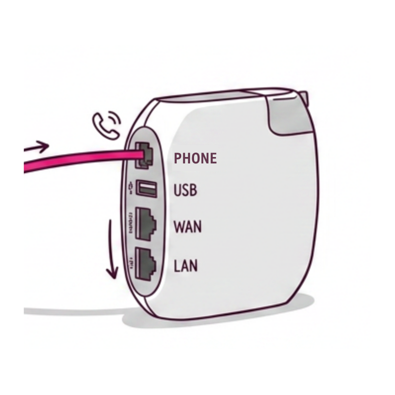 ATA setup illustrated closeup