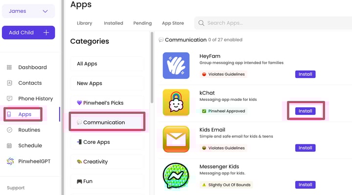 App CGP Screenshot