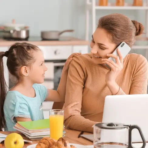Mom with daughter talking on phone_1 (1)-1