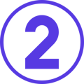 Number 2 icon purple_500