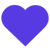 Purple heart icon - solid