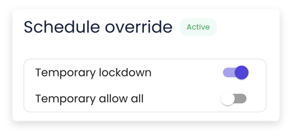 Schedule Override
