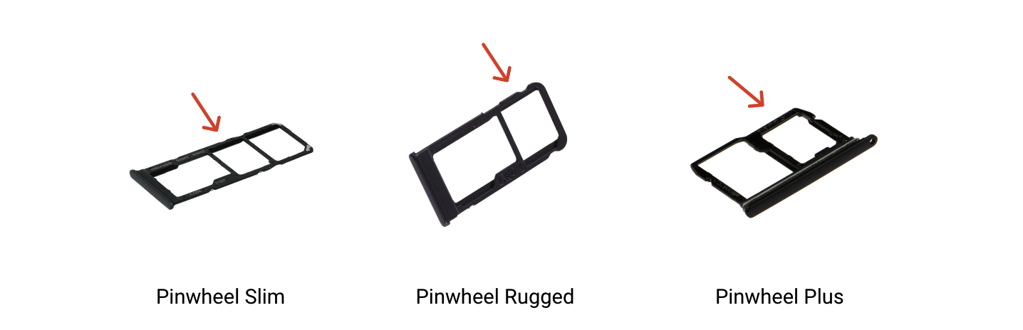 SIM card trays showing Slot 1