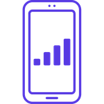 Purple phone icon wireless_150