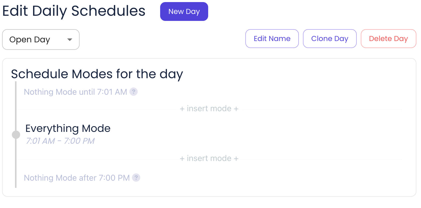 daily schedules